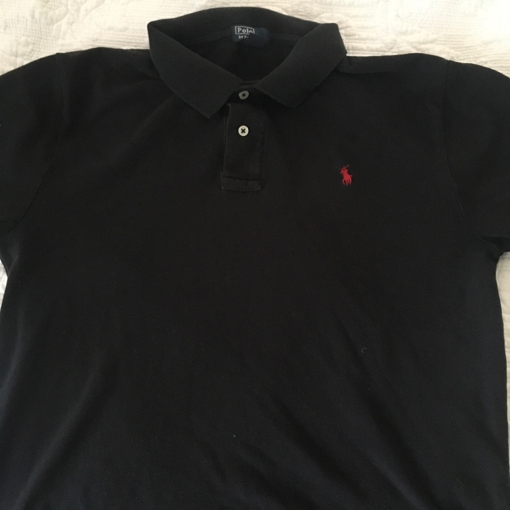 Boys black polo shirt xl size 18-20